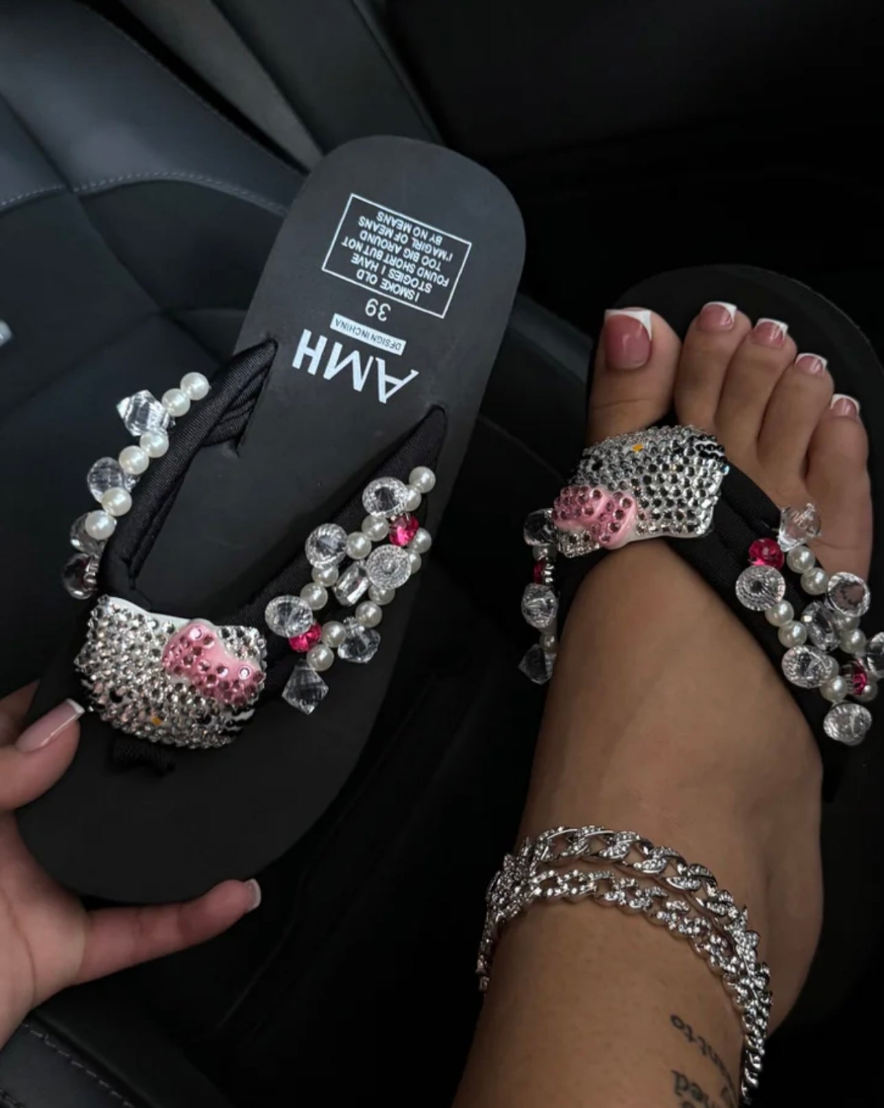 Cheetah hello Kitty slippers